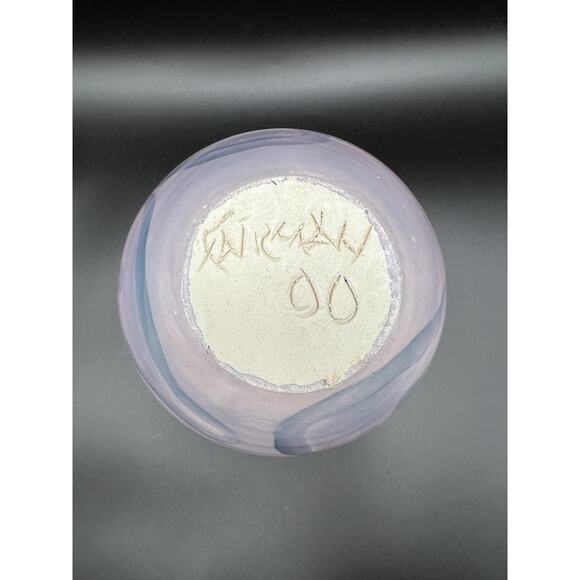 Bruce Fairman Studio Art Pottery Pink Purple & Tan Luster Glaze Vase 7” Signed - Picture 11 of 11